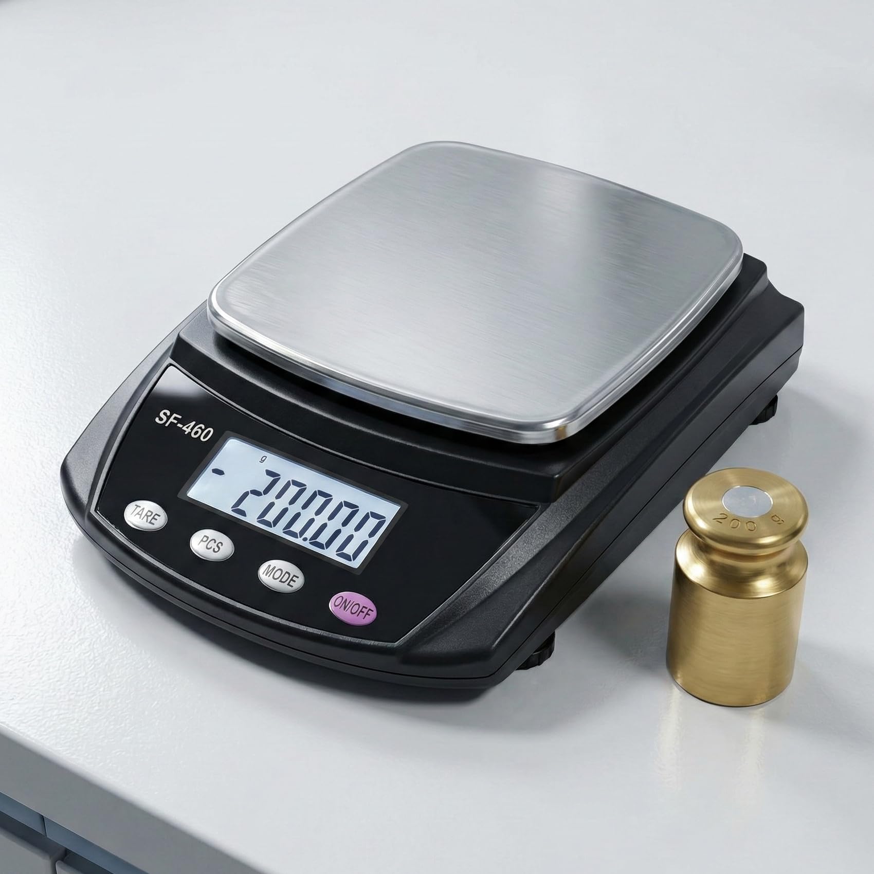 Eosphorus Bilancia Scientifica da Laboratorio 600g/0,01g, Bilancia Elettronica Portatile per Scuole e Chimica, Misurazione Precisa in Grammi e Carati, Doppia Alimentazione USB/AC
