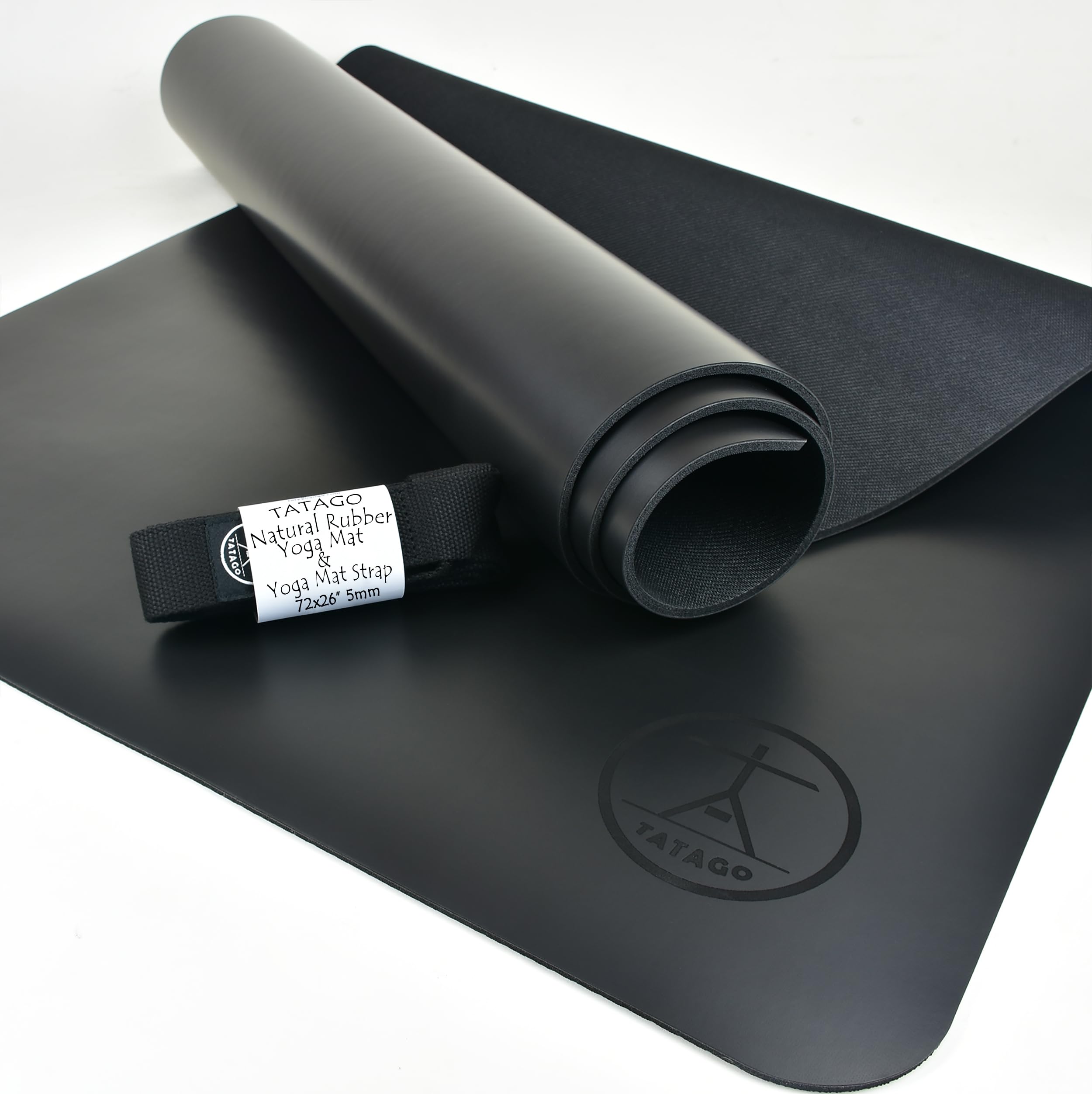 Tatago Hot Yoga Mat Non Slip-Professional Grade Natural Rubber Yoga Mat, Pliates Mat, Stretching Mat or exercise mats for home workout. Nonslip for