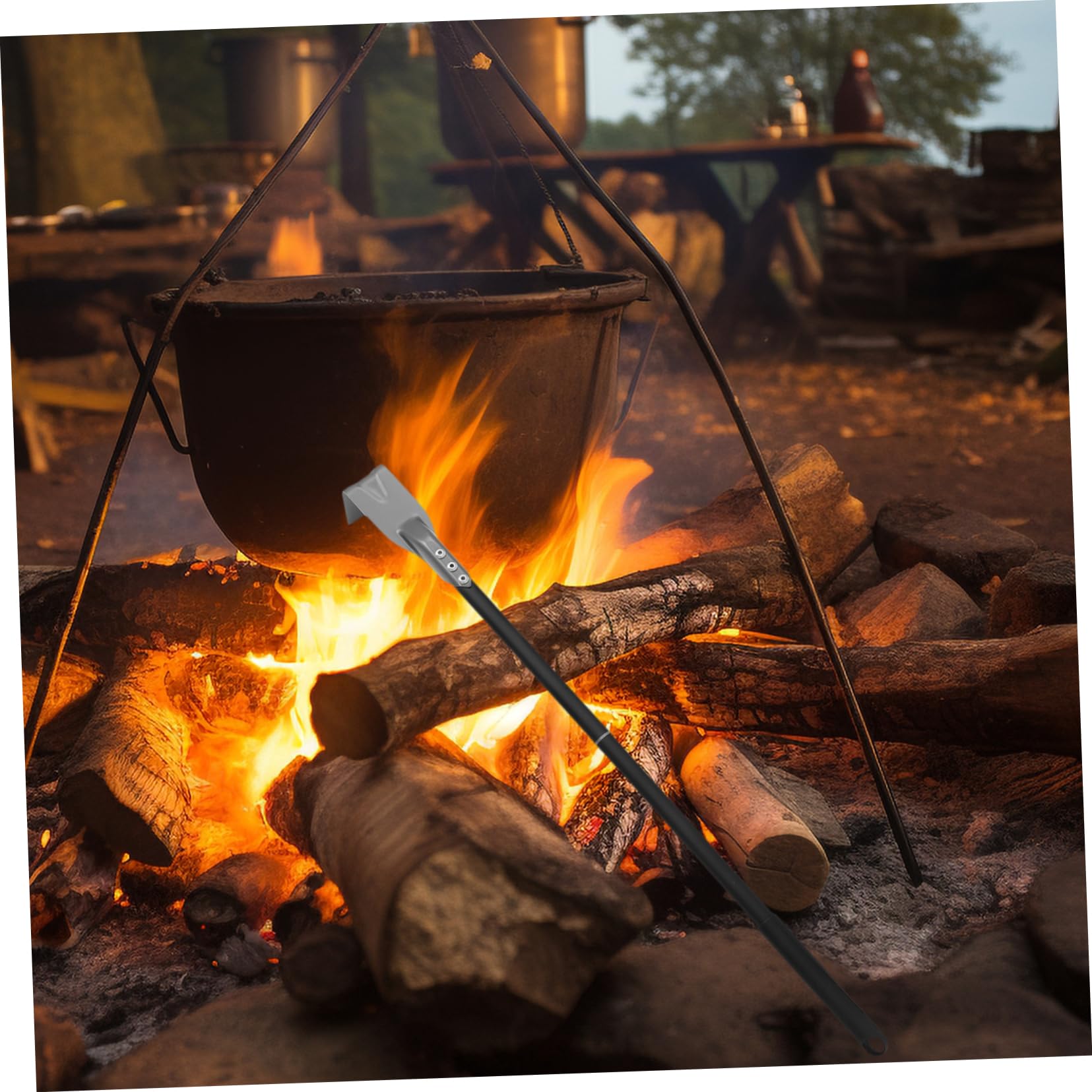 Cabilock Ash Rake for Grill Oven Metal Scraper Tool BBQ Charcoal Cleaning Kitchen Accessory Ash Rake