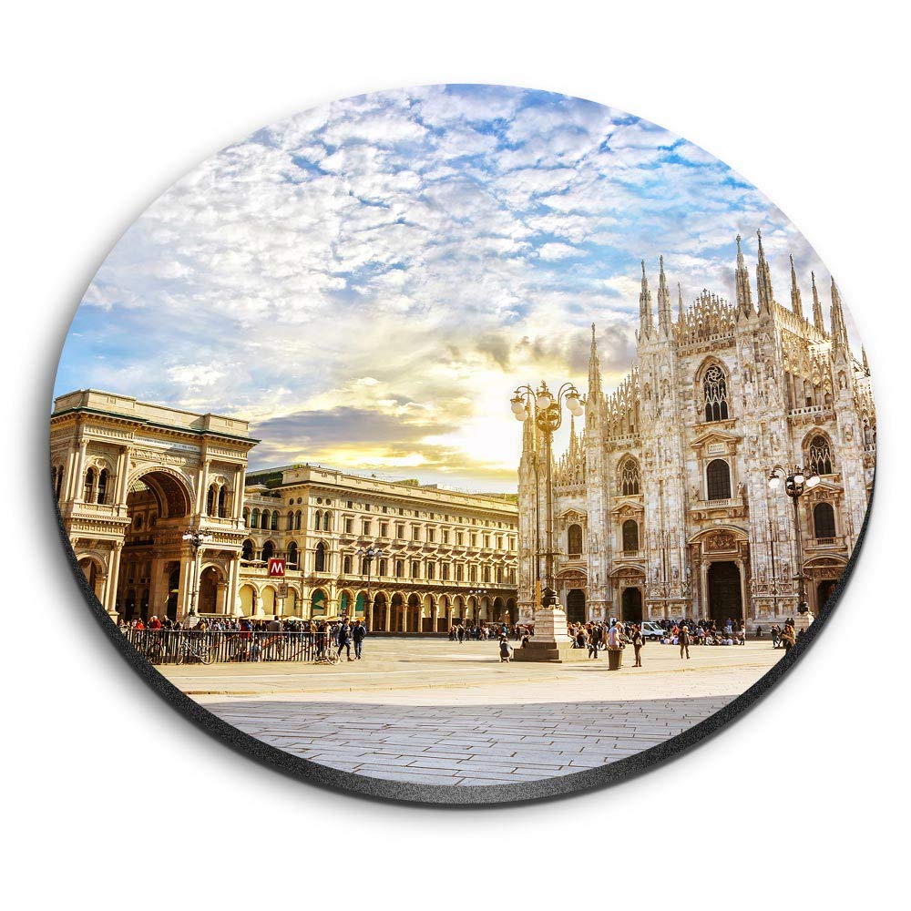 1 x Round MDF Magnet - Cathedral Duomo di Milano Milan 21321