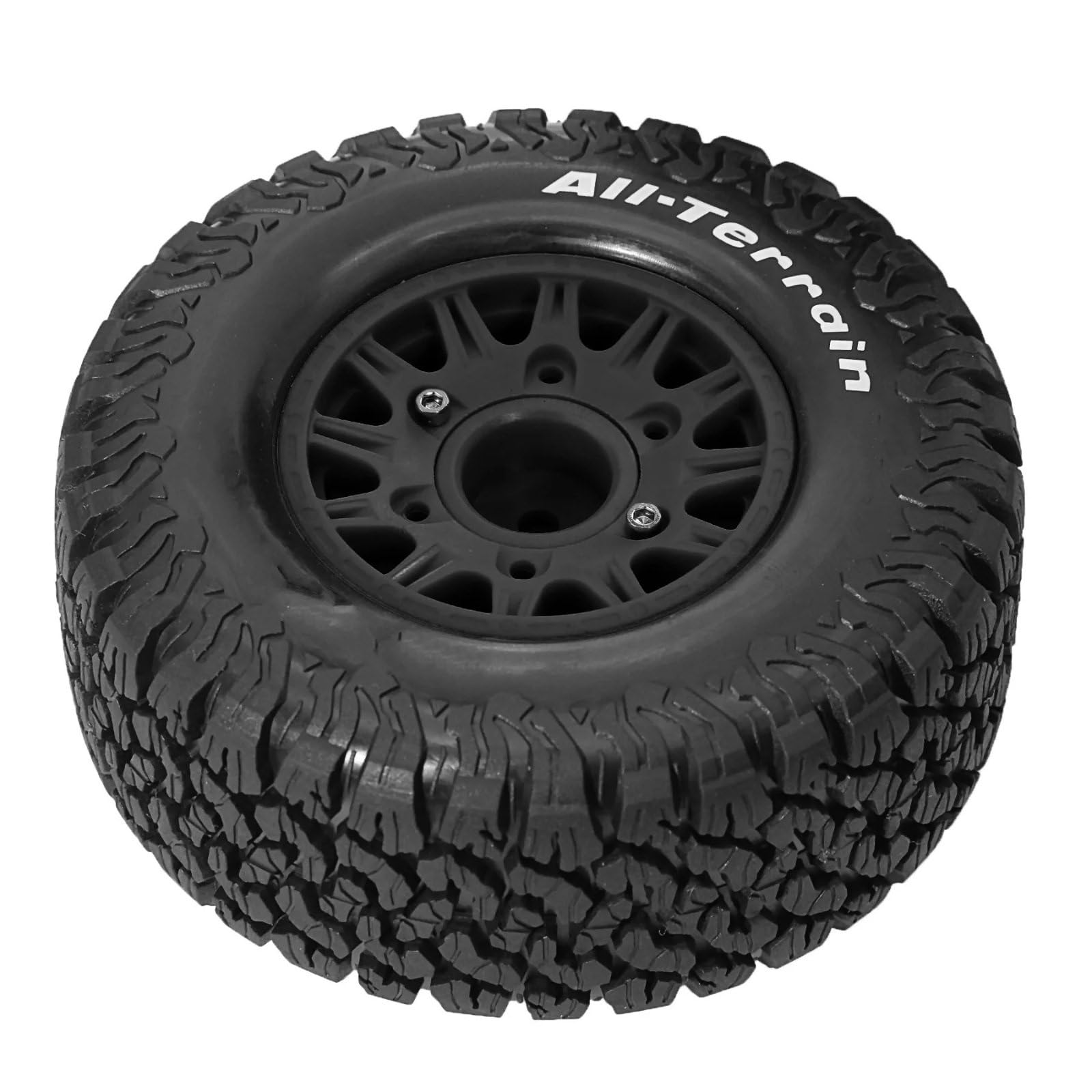 RC Coches Juguetes para HSP para Racing PTG-2 para Tamiya para Slash para Arrma Senton para Vkar 1/8-1/10 RC Piezas Coche Ruedas Cortas Camión Neumáticos Goma 113mm Hex(Black)