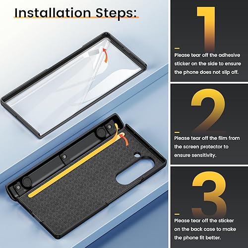 Miniatura 89 de VEGO Funda para Galaxy Z Fold 4 con cubierta de cámara deslizante y funda de protección de bisagra con protector de pantalla Cubierta protectora