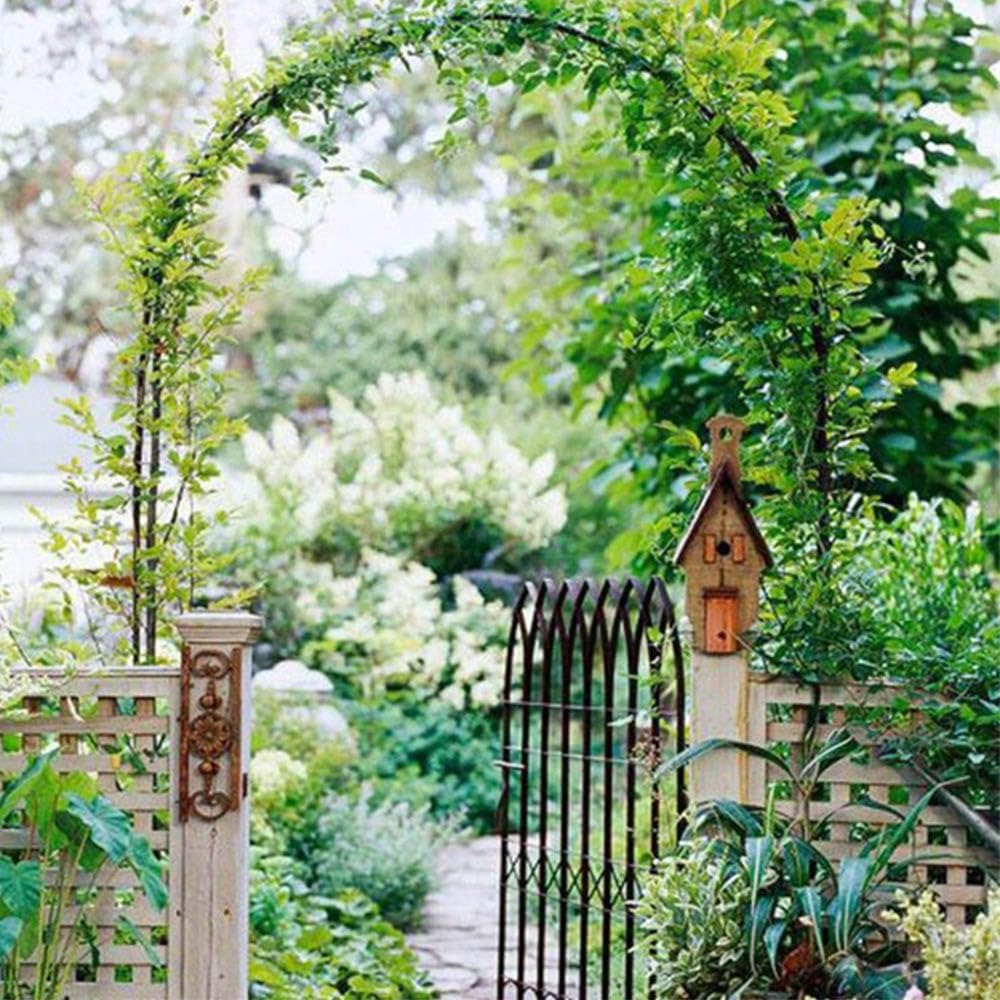 Black Meal GarTrellis Oudoor Plan wspinaczkowy Suppor & Wedding Arch 80 x 200 x 40 cm Idealny na ceremonie i dekoracje, altana do kwiatów i winorośli
