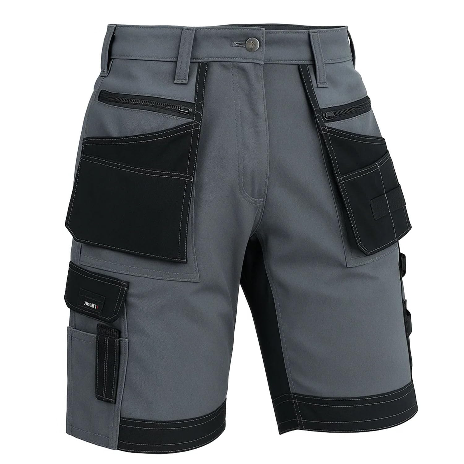 SparkX - Pantalones cortos de trabajo para hombre, ropa de trabajo resistente, con múltiples bolsillos, utilidad y seguridad, pantalones cortos de verano de combate - triple costura, transpirables y