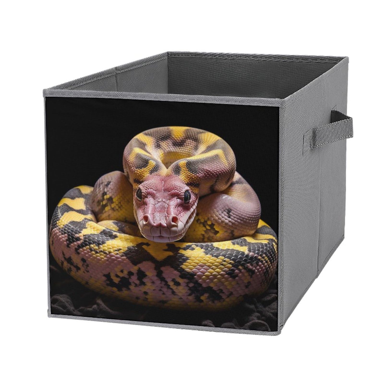 Bacs de rangement au motif python au design empilable et pliable