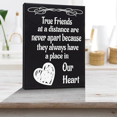 Miniatura 6 de JennyGems Letrero con texto en inglés «True Friends Are Never Apart», regalo de amistad sincero para amigos de larga distancia, regalo de despedida,