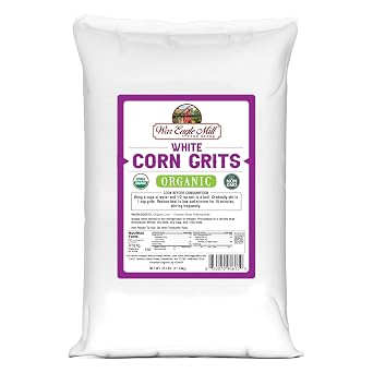 War Eagle Mill Organic White Corn Grits, 25 Pounds