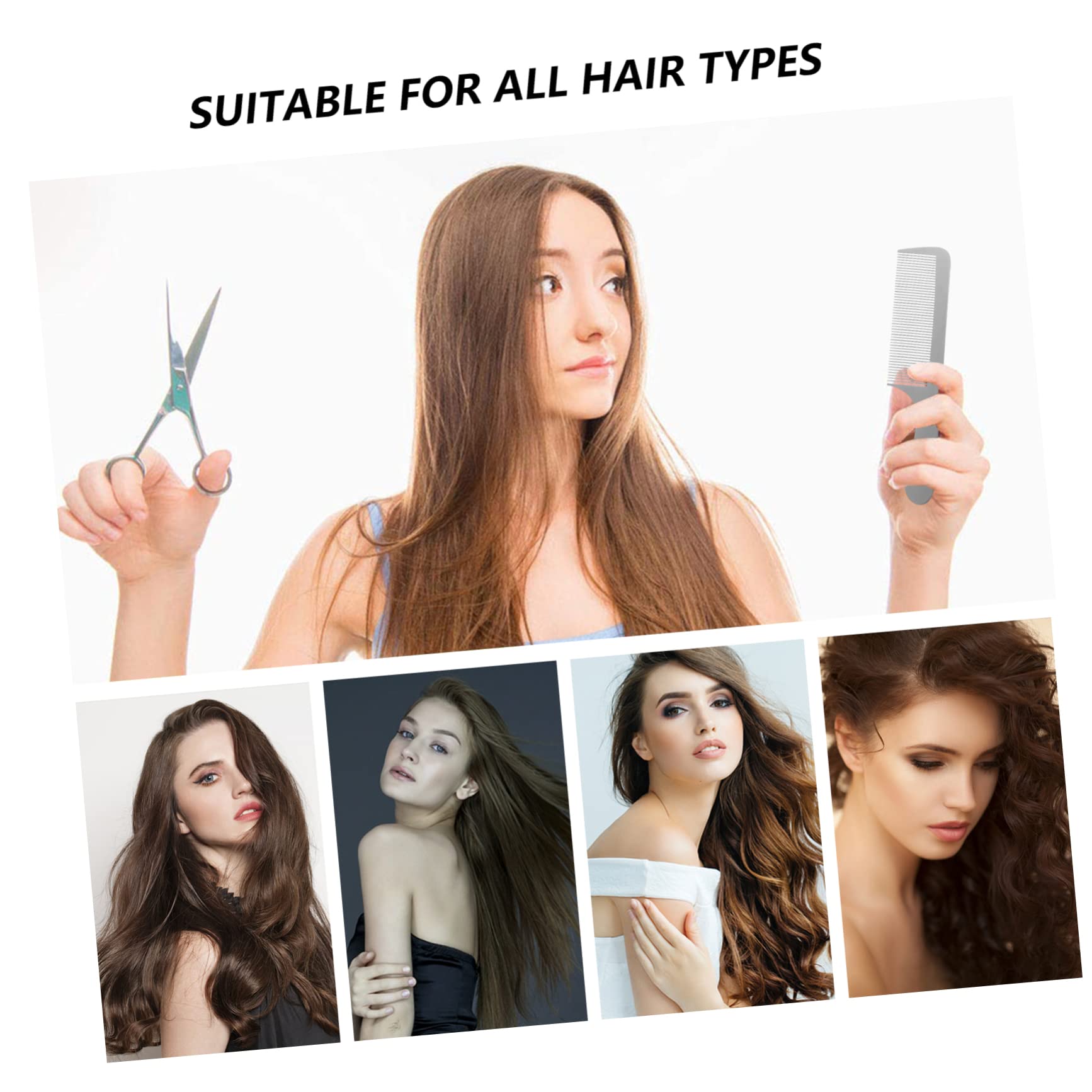 WOONEKY 3stücke Haarkamm Mit Antistatischem Friseurkamm Für Haarschneiden Und Styling Tragbarer Haarkamm Aus Edelstahl Für Männer Und Frauen Geeignet Für Friseursalons Und Kosmetik-sets