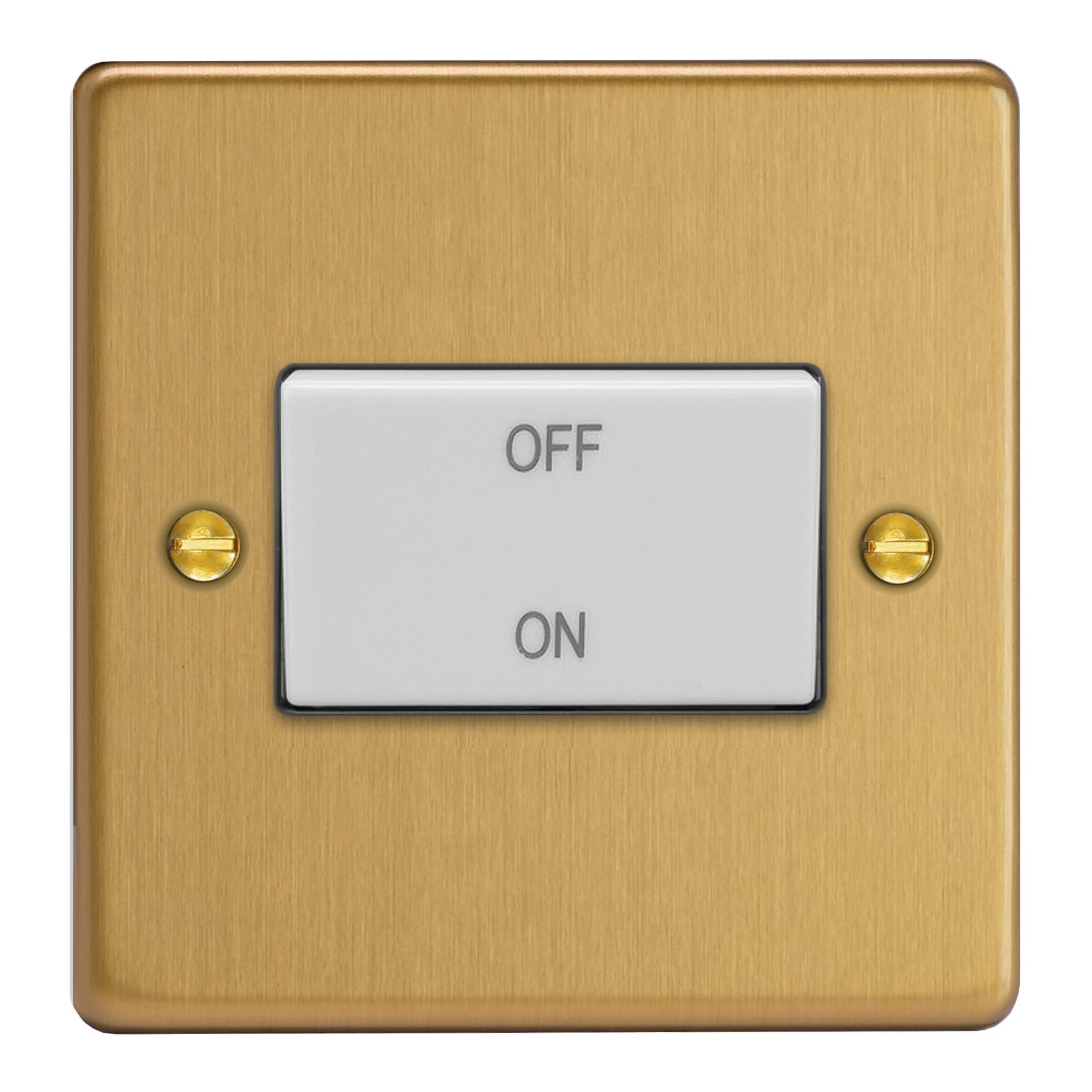 Varilight Brushed Brass 10A Fan Isolating Switch (3 Pole)