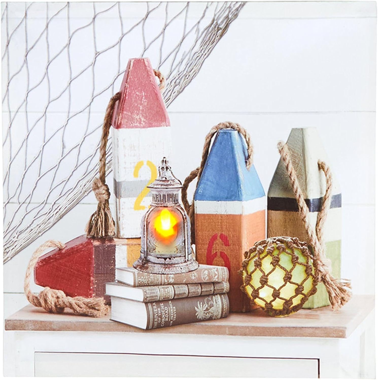 Lighted Nautical Wall Art - Buoys