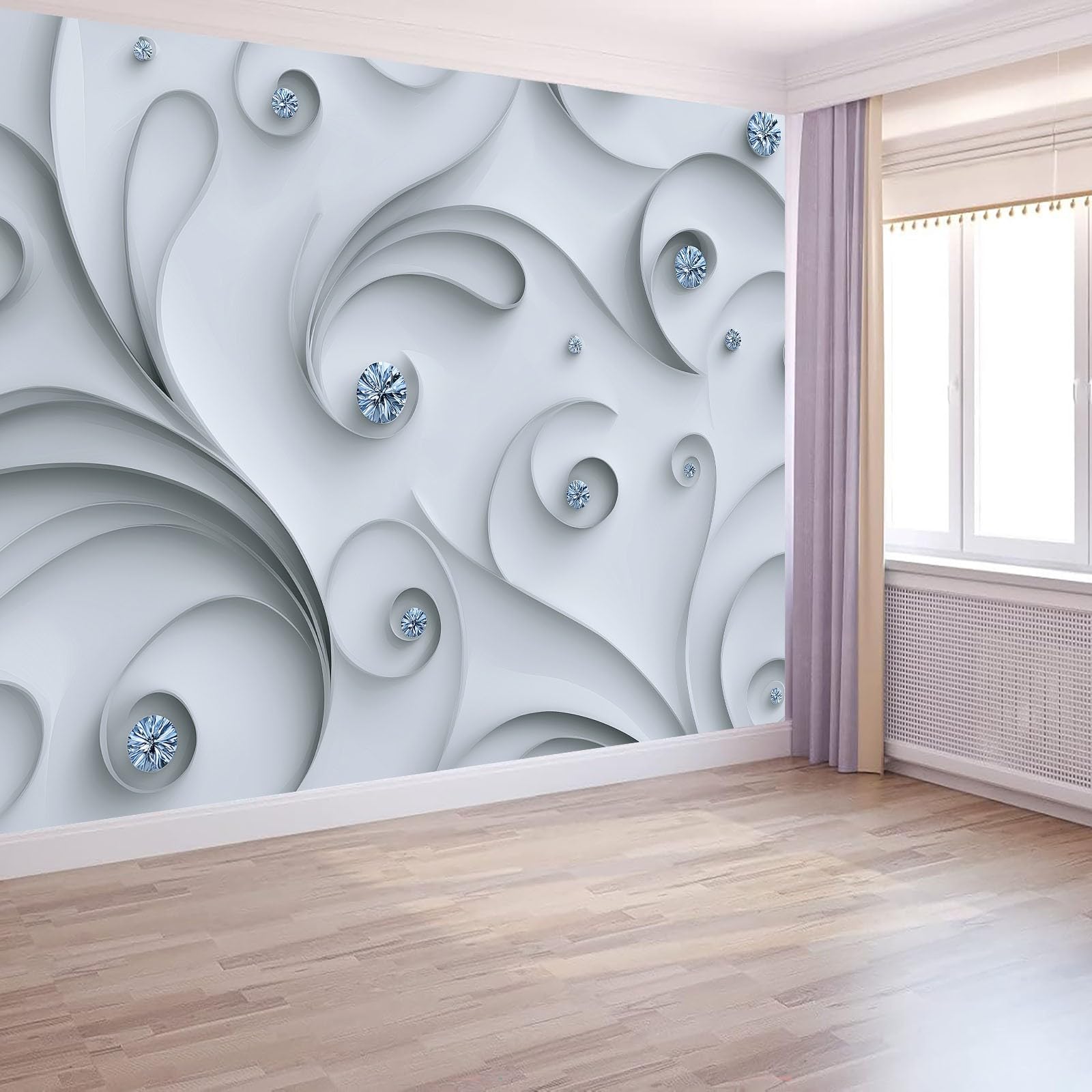 Tapeta ścienna 3D wycinanie kamieni szlachetnych 300 x 210 cm panoramiczna tapeta ścienna plakat gobelin z włókniny, do sypialni salonu spersonalizowana dekoracja ścienna
