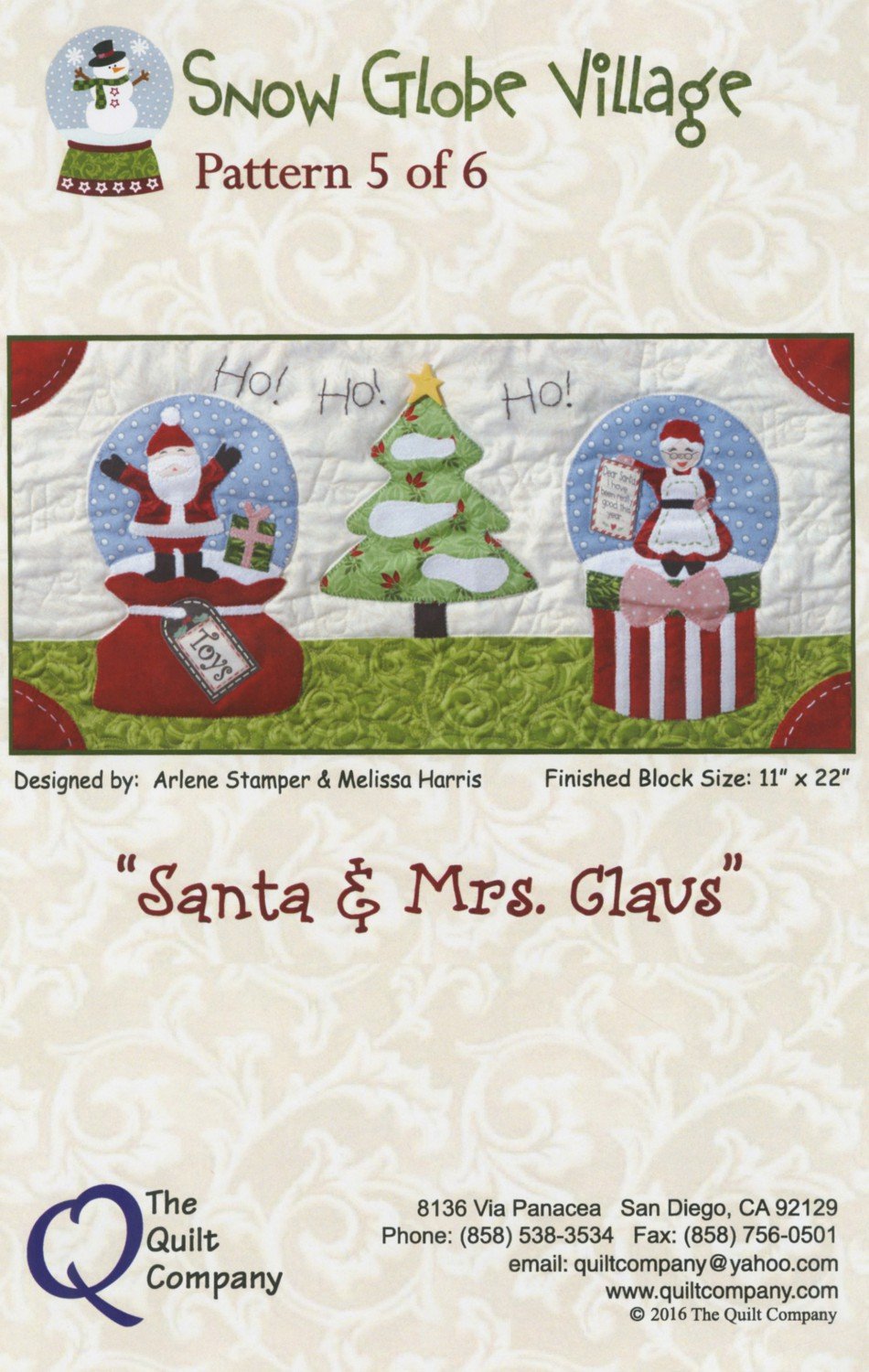 Snow Globe Village Pattern Set and Accessory Pack by The Quilt Company