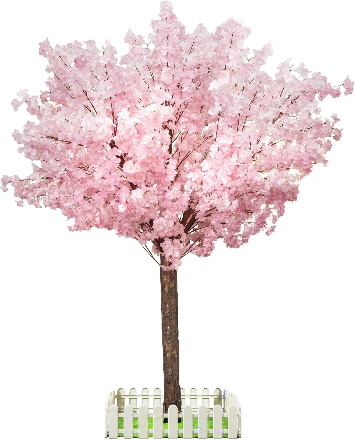 Artificial Cherry Blossom Tree - Handmade Pink Fake Cherry Blossom Tree Centerpieces for Wedding Party Christmas Garden Indoor & Outdoor Pink 6in