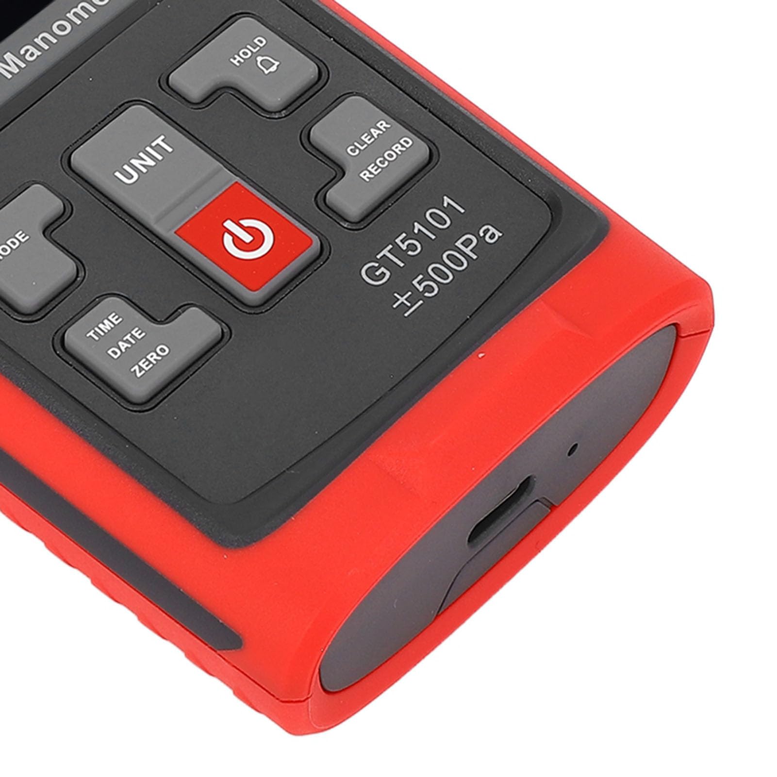 Generic Manómetro Digital Medidor de Presión Diferencial Multifuncional de Alta Resolución para Medición de Gas Pruebas de Laboratorio Material ABS