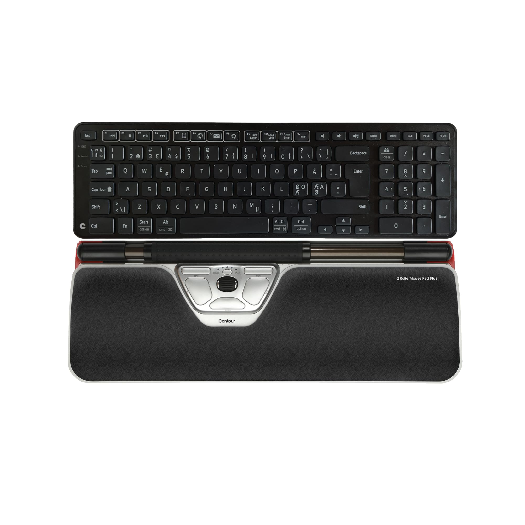 RollerMouse Red Plus + Balance Keyboard Pan-Nordic Layout, Wireless