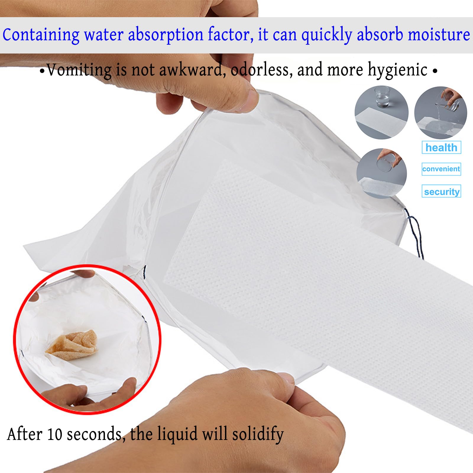 Sacchetti Vomito Usa E Getta - 20 Pezzi, 1500ml, Sigillabili, Per Viaggi, Bambini, Donne Incinte - Foto 7