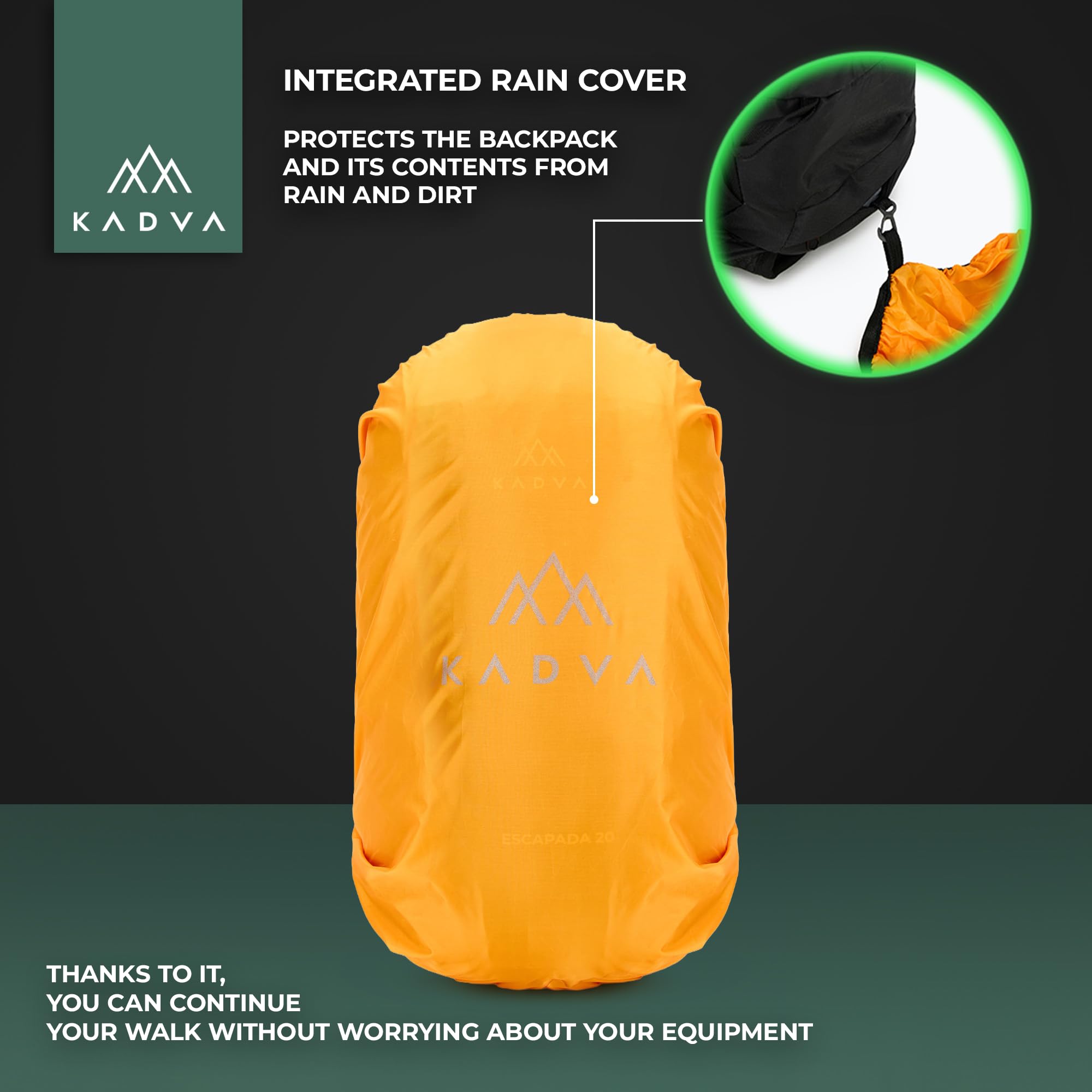 KADVA Escapada Zaino da trekking per attività Unisex - Adulto