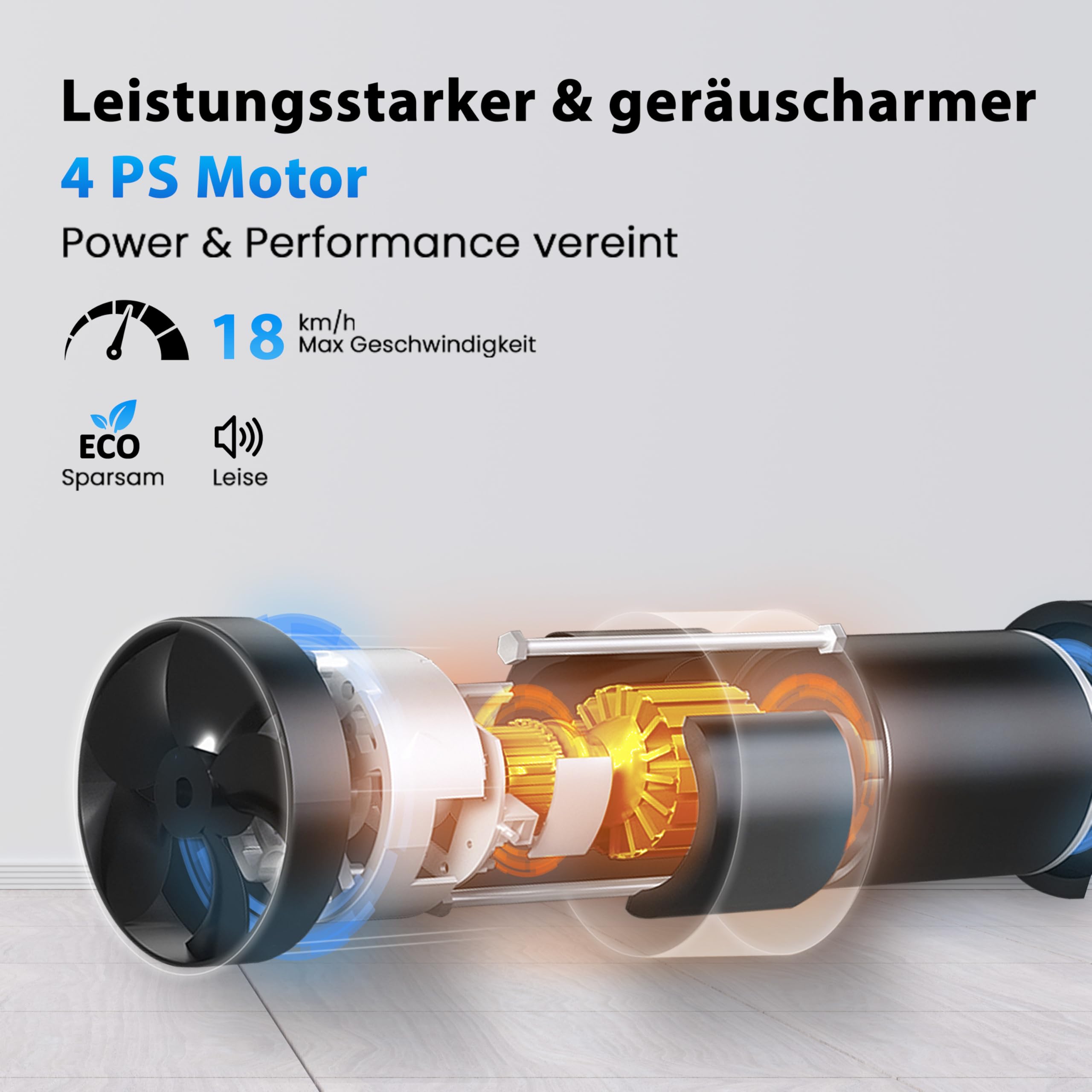 AsVIVA T16 Laufband klappbar, 18 km/h & 18% Steigung, 4 PS Motor, Bluetooth App kompatibel, induktive Ladefunktion, leise