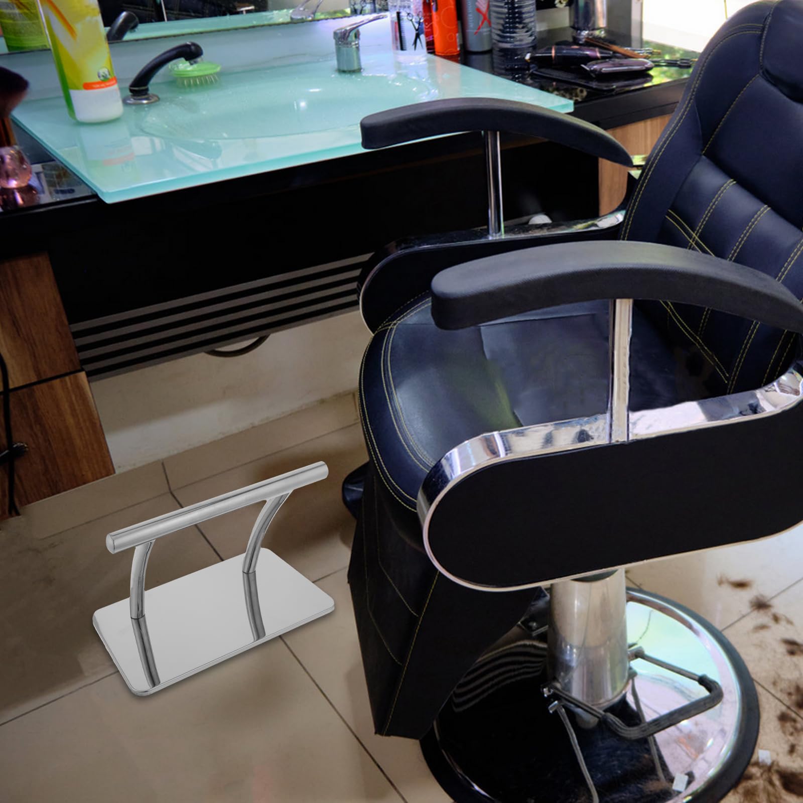 Poggiapiedi Supporto Stabile e Facile da Pulire per Sedia da in Metallo Argento Accessorio per e Spa di Bellezza
