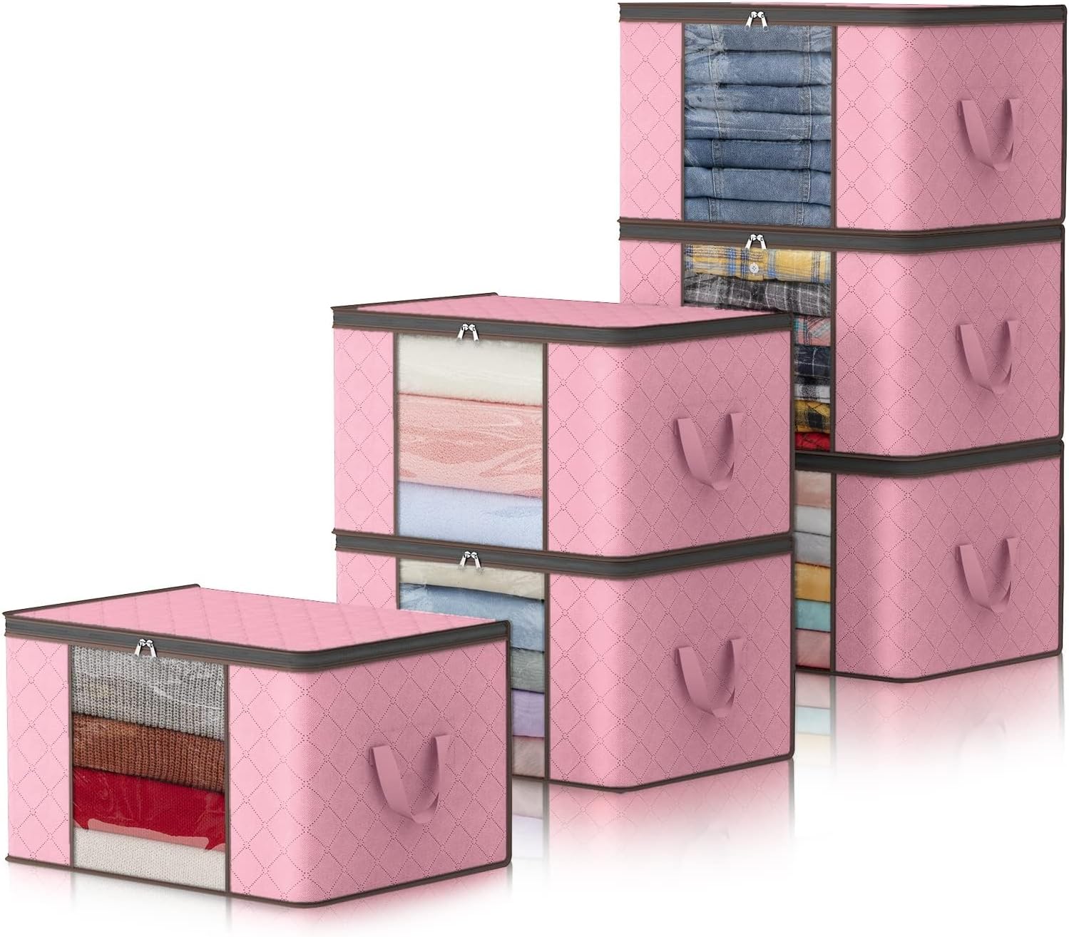 4 Pack 125L Moving Boxes Large Strong, Large Storage Bags for Clothes