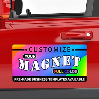 Custom Car Magnets for Business – Standard Shape Vehicle Magnetic Signs for Cars, Trucks & Vans – Personalized Advertising Magnets with Your Logo/Text – Professional Printing