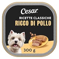 Cesar Ricette Classiche 20 x 300 g Vaschetta per cani adulti, ricco di bocconcini
