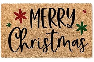 Christmas Mats for Front Door | Premium Quality, Thick 100% Coir Coconut...