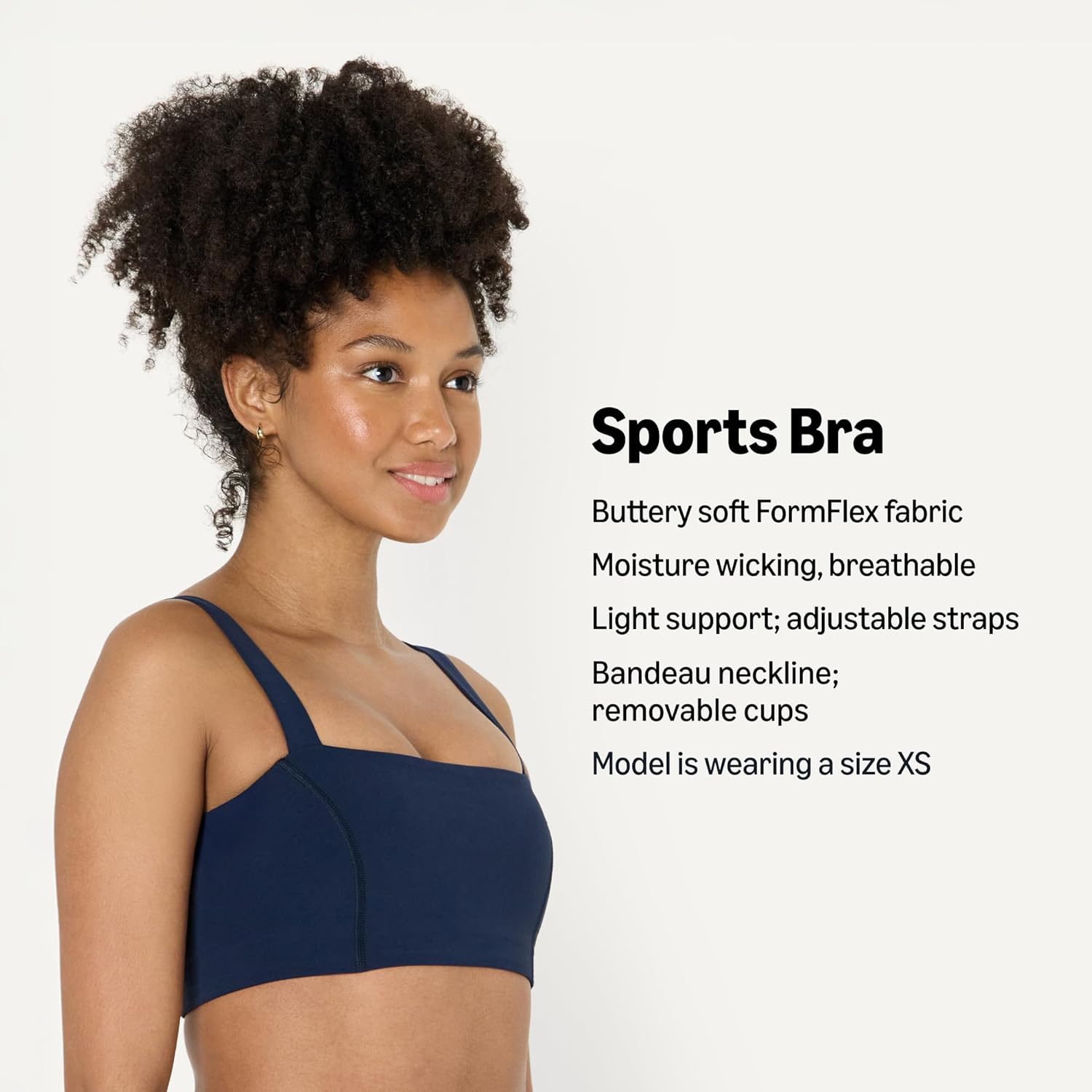 Amazon Essentials Women's Active FormFlex Buttery Soft Light Support Bandeau Sports Bra with Adjustable Straps - Image 2