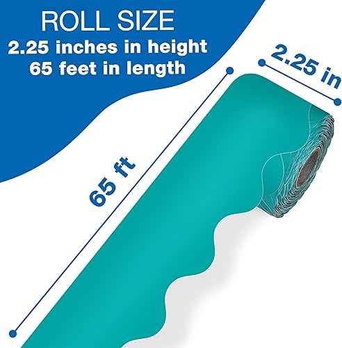 Vista 281 de Carson Dellosa Grow Together - Bordes de madera clara para tablón de anuncios de 65 pies, 1 rollo de ribete natural para pizarra blanca, corcho