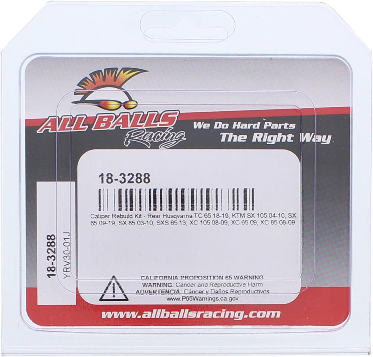 All Balls Racing Caliper Rebuild Kit 18-3288 Compatible With/Replacement For KTM SX 105 2004-2010, SX 65 2009-2019, SX 85 2003-2010