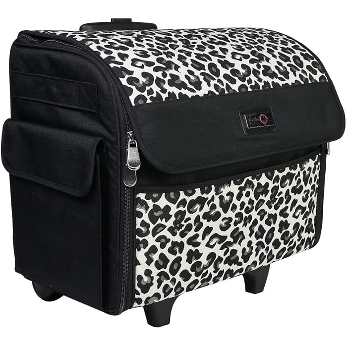 Buy Everything Mary Cheetah Print Rolling Sewing Machine Tote Sewing