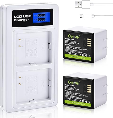 Paquete de 2 baterías y cargador para cámara arlo Pro, Pro 2, batería recargable de 2440 mAh