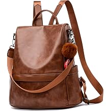 Women's Soft PU Leather Backpack Handbag Shoulder Bag All in One Multifunctional Anti-Theft Bag Waterproof Backpack