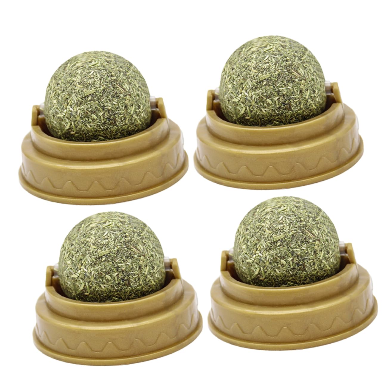 DOITOOL 12piezas Juguete Interactivo para Gatos Bolas De Menta para Pegar La Pared Promotor De Digestión y Limpieza Juguete Rotativo para Estimulación y Diversión De Gatos Pequeños