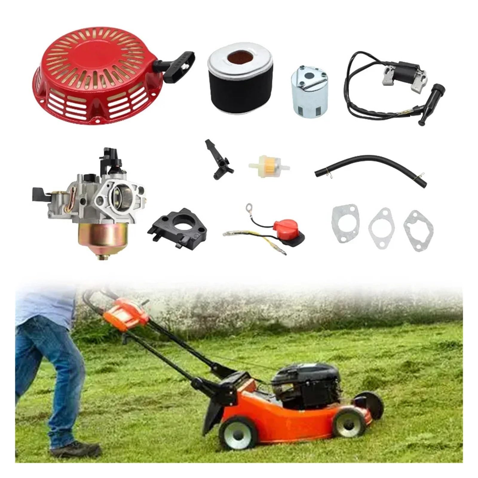 1set Motorwartung Vergaser Kit Vergaser Pull Starter Kit Motorleistung Komplettset Motorkompatibilität