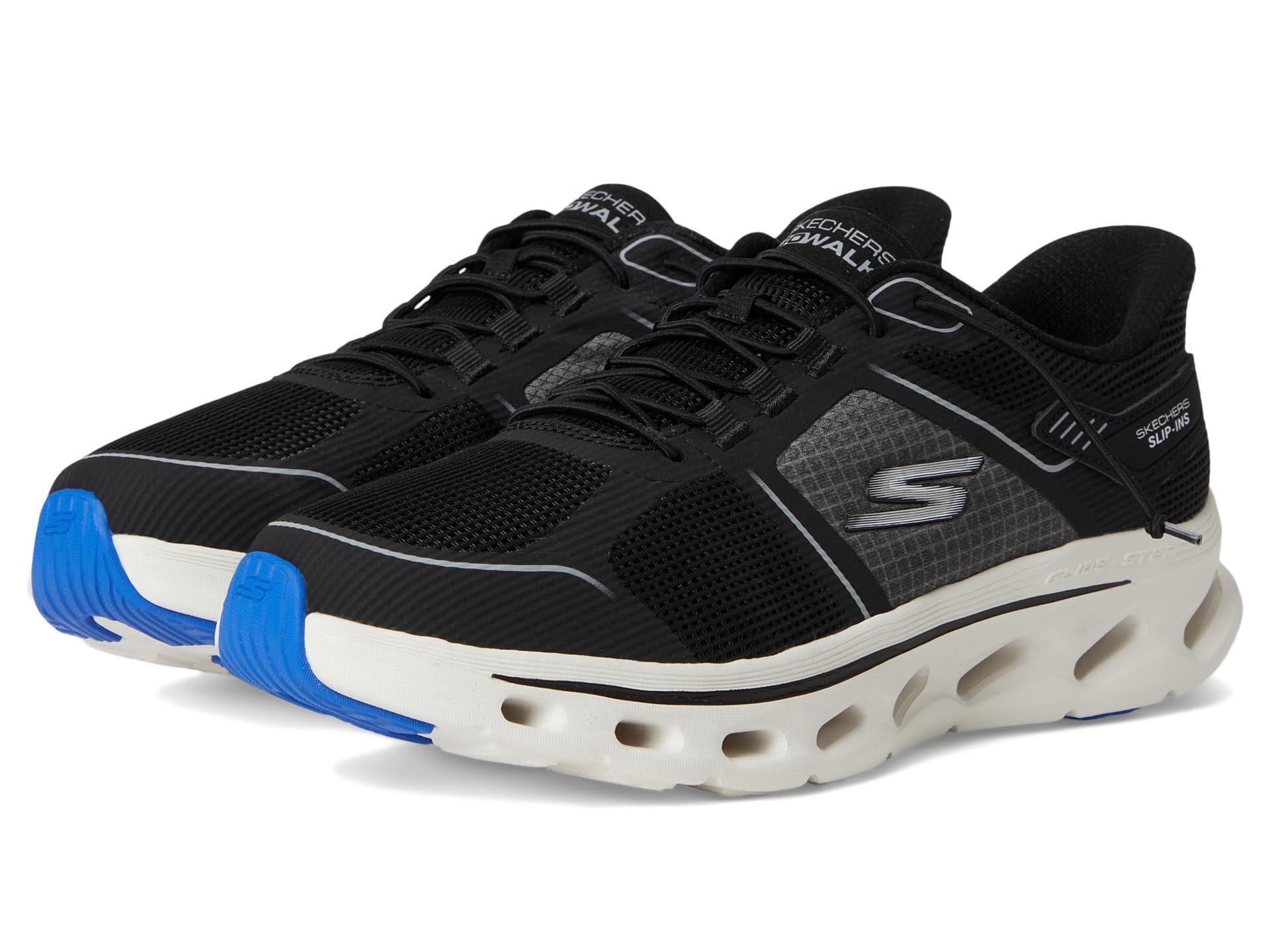 Skechers Women's Go Walk Glide Step 2.0 Elektra Hands Free Slip-ins Sneaker, Black/White, 6