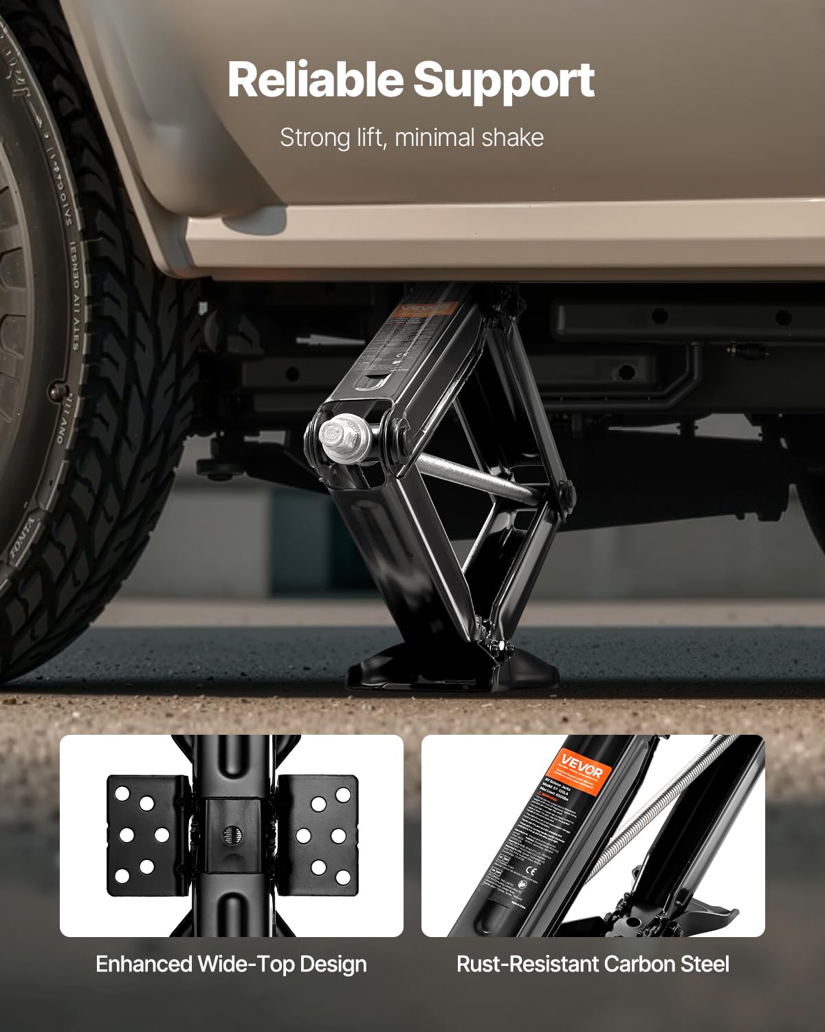 VEVOR 5000 lbs RV schaarkrikken, 4-23 inch RV stabilisator nivellering schaarkrikken, set van 2, Heavy Duty stabilisator Jack met krukhandgreep, socket en bellenniveaus, niet gemakkelijk gebogen of