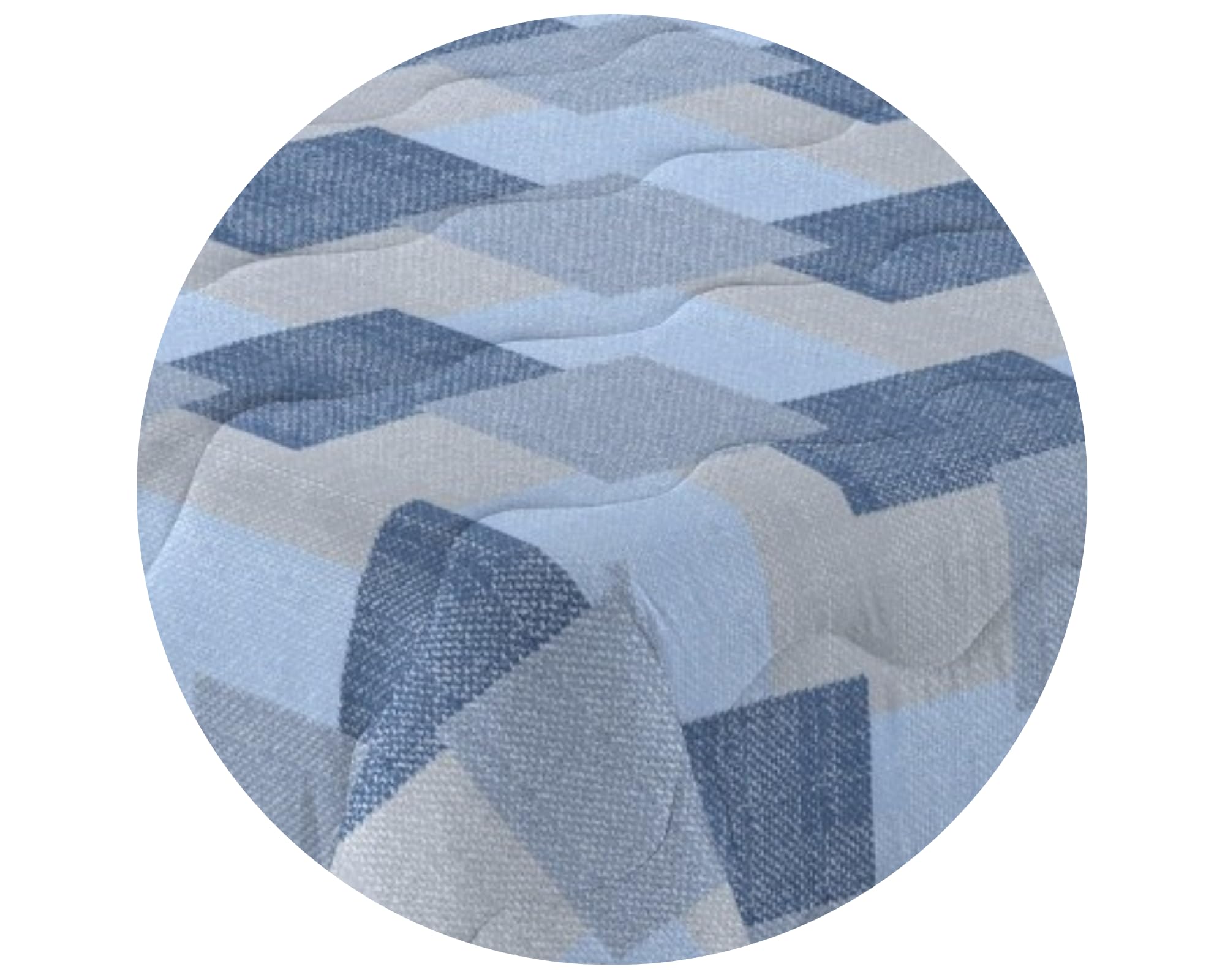 Tata Home Trapunta Invernale Matrimoniale Imbottita 300 gr/mq Caldo Piumone Misura 260x260 cm Fantasia Mosaico Moderno Made in Italy Colore Blu Azzurro