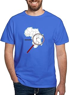 Burundi Under A Magnifying Glass T Shirt Men's 100% Cotton, Classic Graphic White T-Shirt