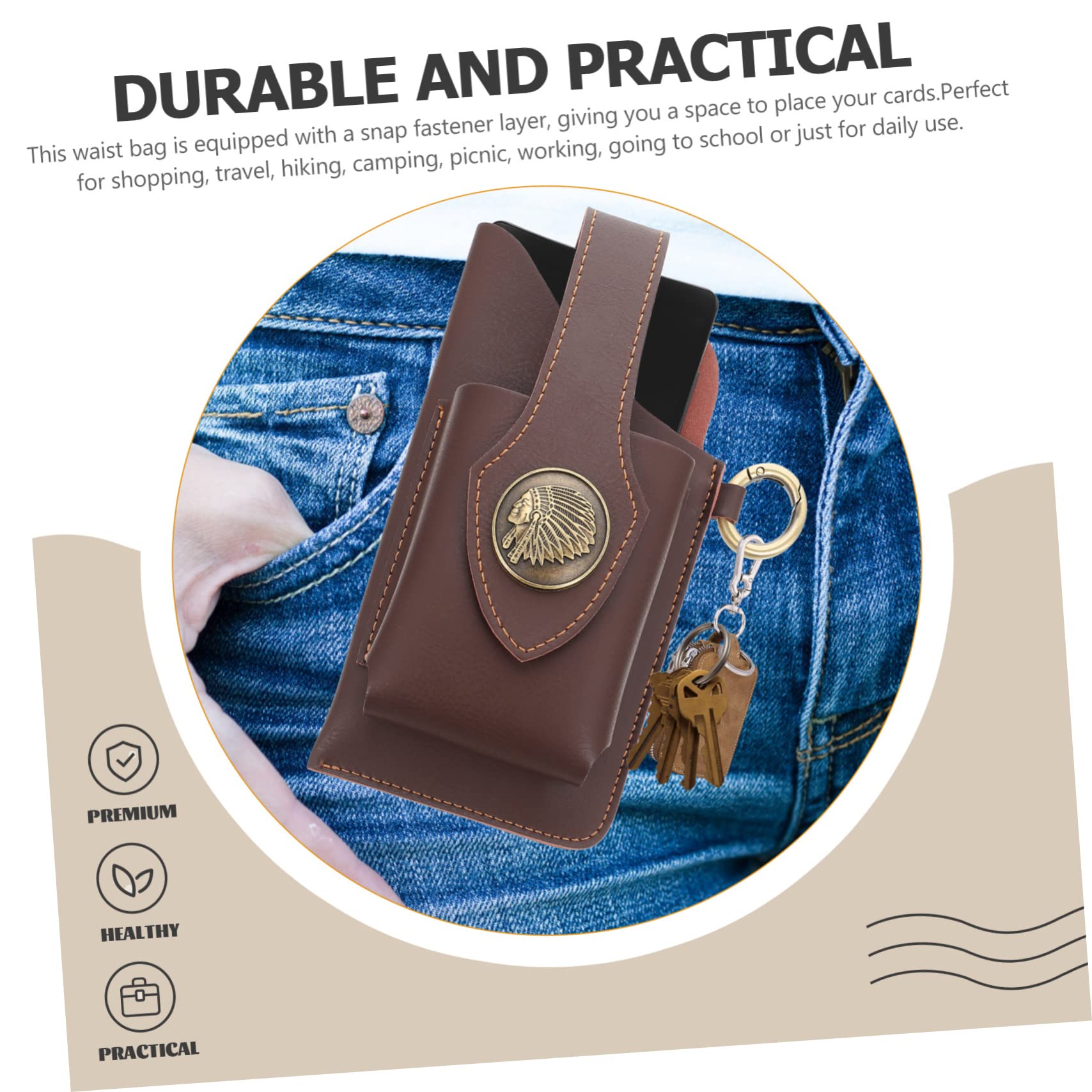 INOOMP 4pièces Pour Téléphone Banane Multifonctionnel Pour Hommes Poche De Ceinture Pratique Pour Cartes Et Accessoires De Voyage