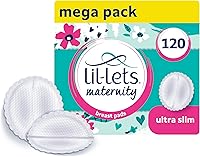 Lil-Lets Nursing Pads 120ct: Ultra-Thin, Absorbent, Fragrance-Free Breast Pads with Max Adhesion for Leak Protection & Comfort