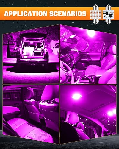 Miniatura 61 de LUYED Juego de chips 2 X 570 de luz súper brillante 3014 48-EX 569 578 211-2 212-2 focos LED para luz de domo, blanco xenón