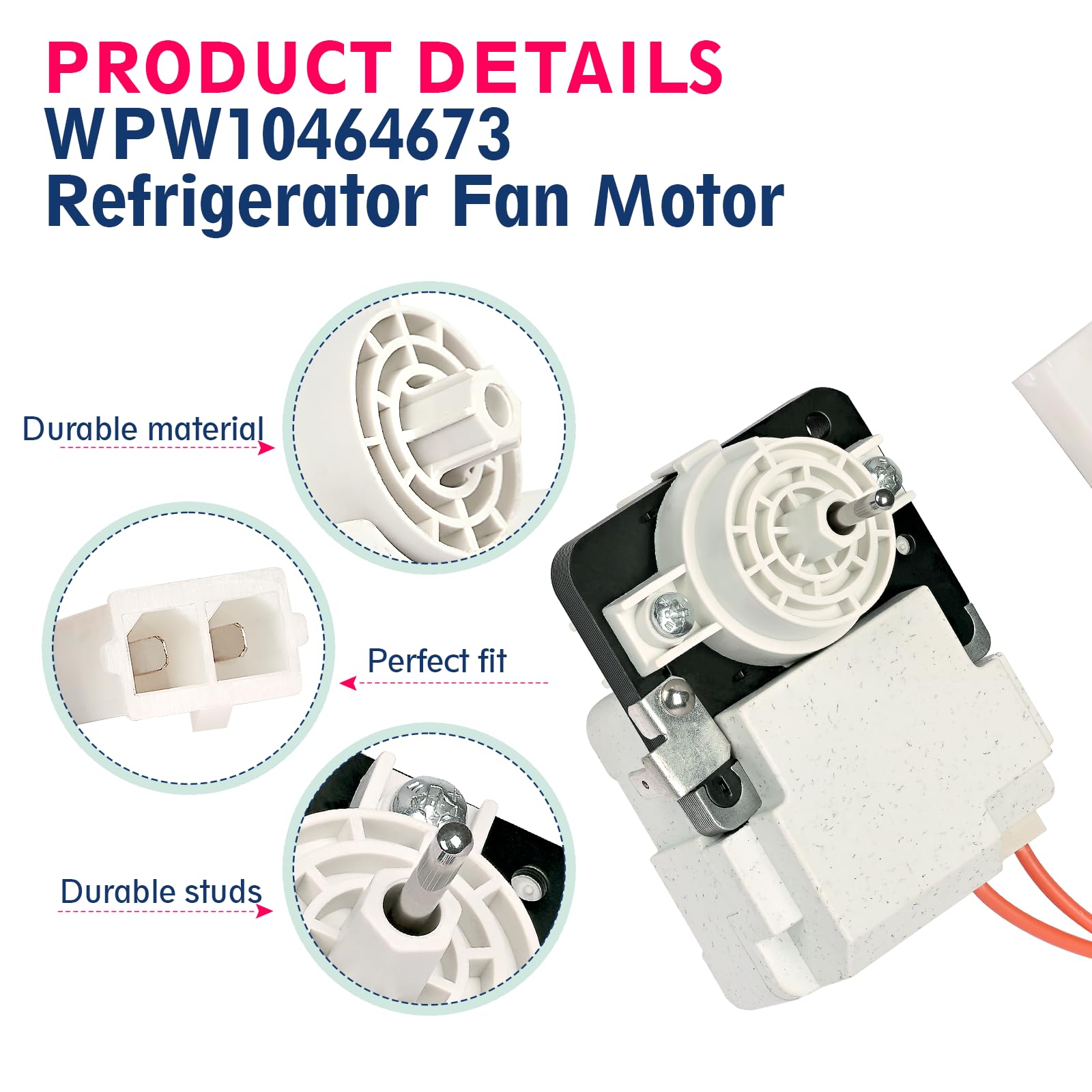 MOTEUR VENTILATEUR FRIGO AMERICAIN WHIRLPOOL 481936178218 - Vigier
