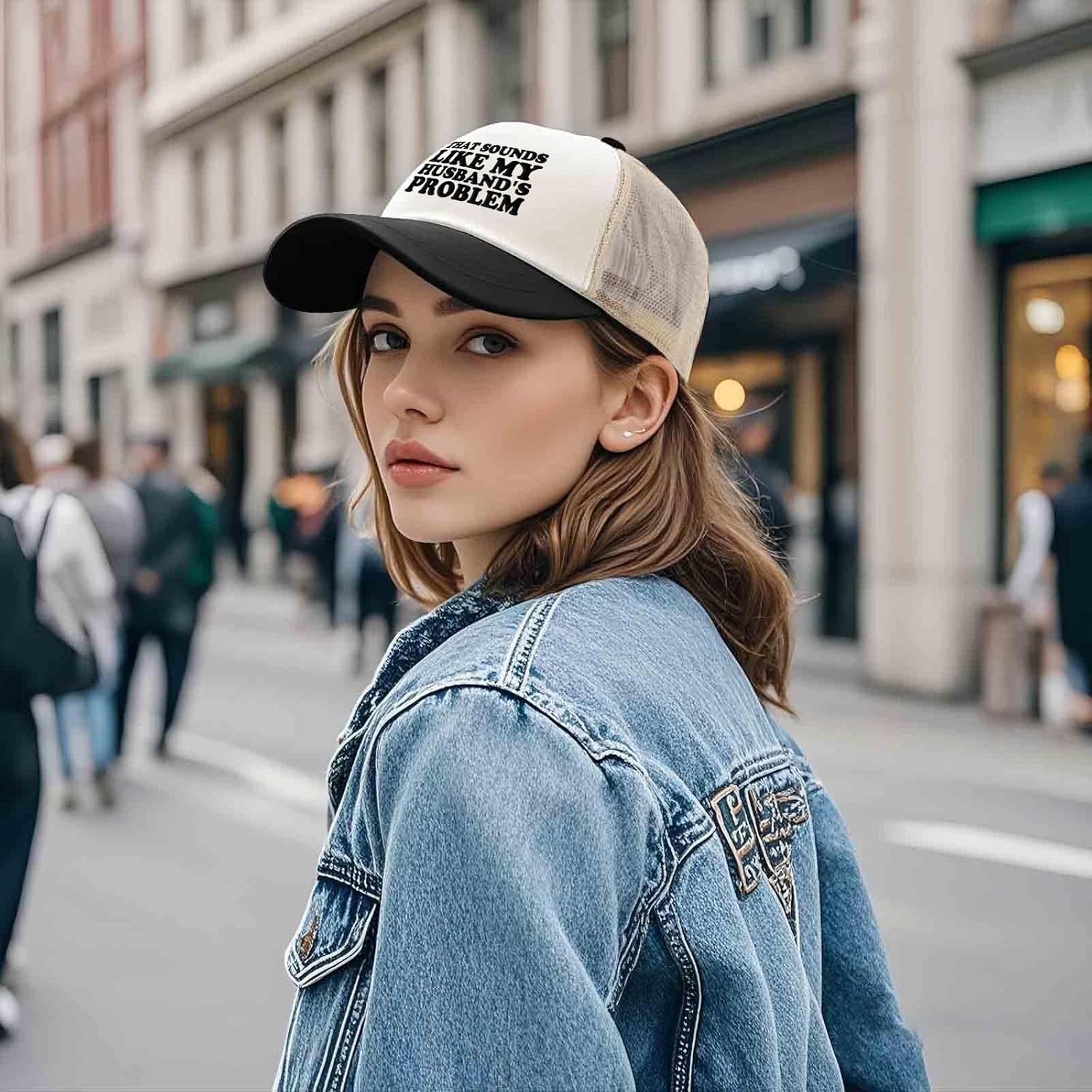 That Sounds Like My Husband Hat Trucker Hats for Women Funny Baseball Hat Funny Gifts for Women - Image 5