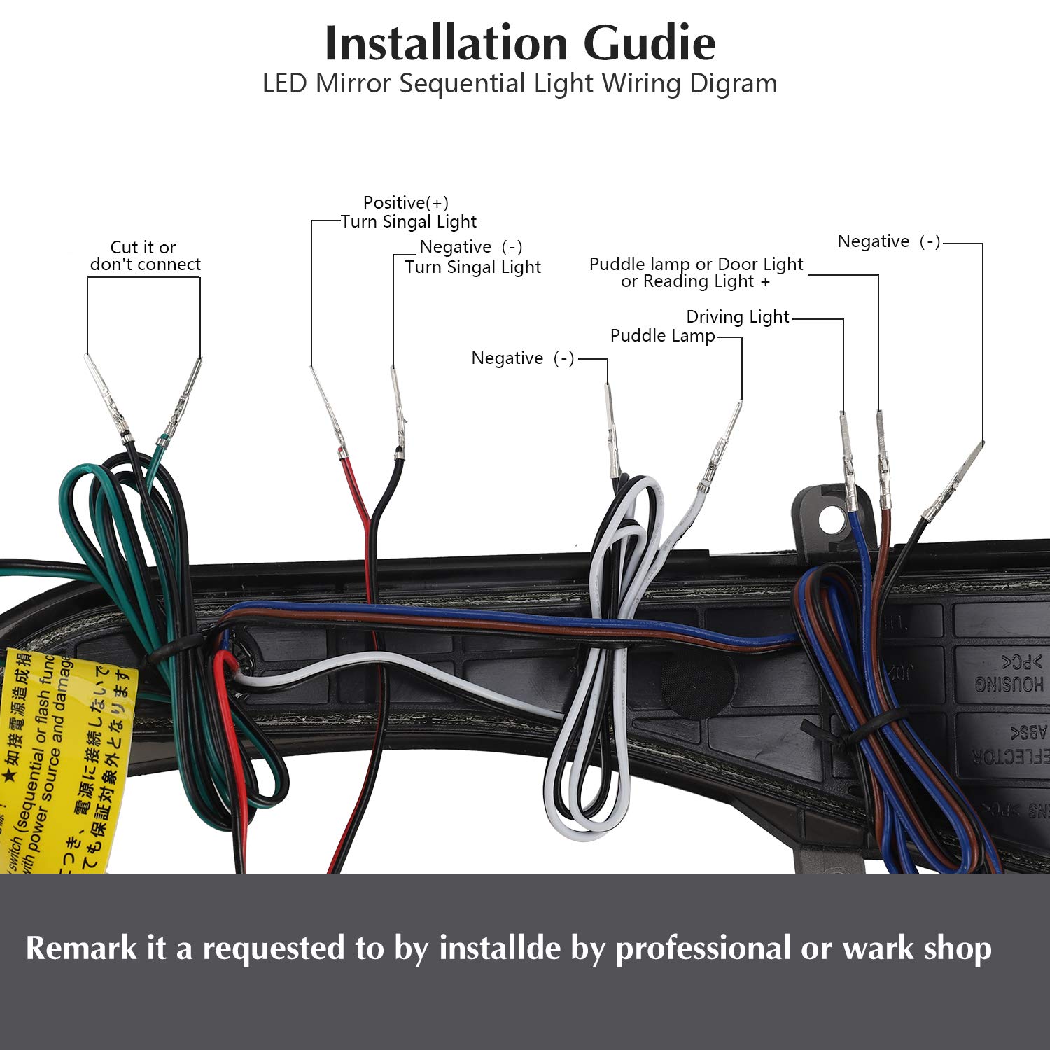 LED-Mirror-Sequential-Turn-Signal-Light-Parking-Puddle-BLACK-Verion-The-3rd-Generation-For-infiniti Q50 14-18 Q60 13-18 Q70 15-17 QX30 2017 QX80 2016