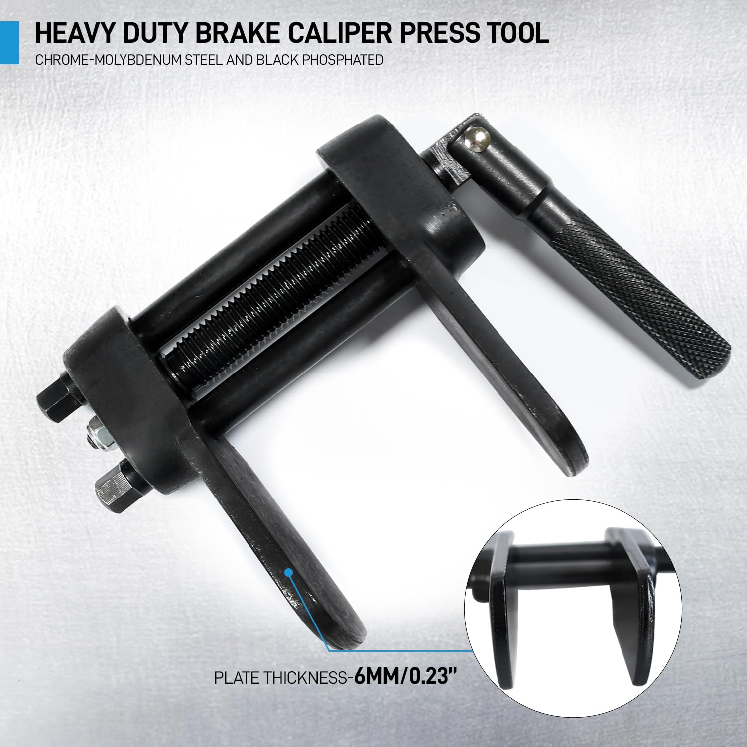 SMOTIVEPRO Strapazierfähiges Upgrade Bremssattel-Presswerkzeug, 0–85 mm Scheibenbremsbelagspreizer, trennt Kolben, Bremssättel, kompatibel mit Auto, LKW und Motorrad