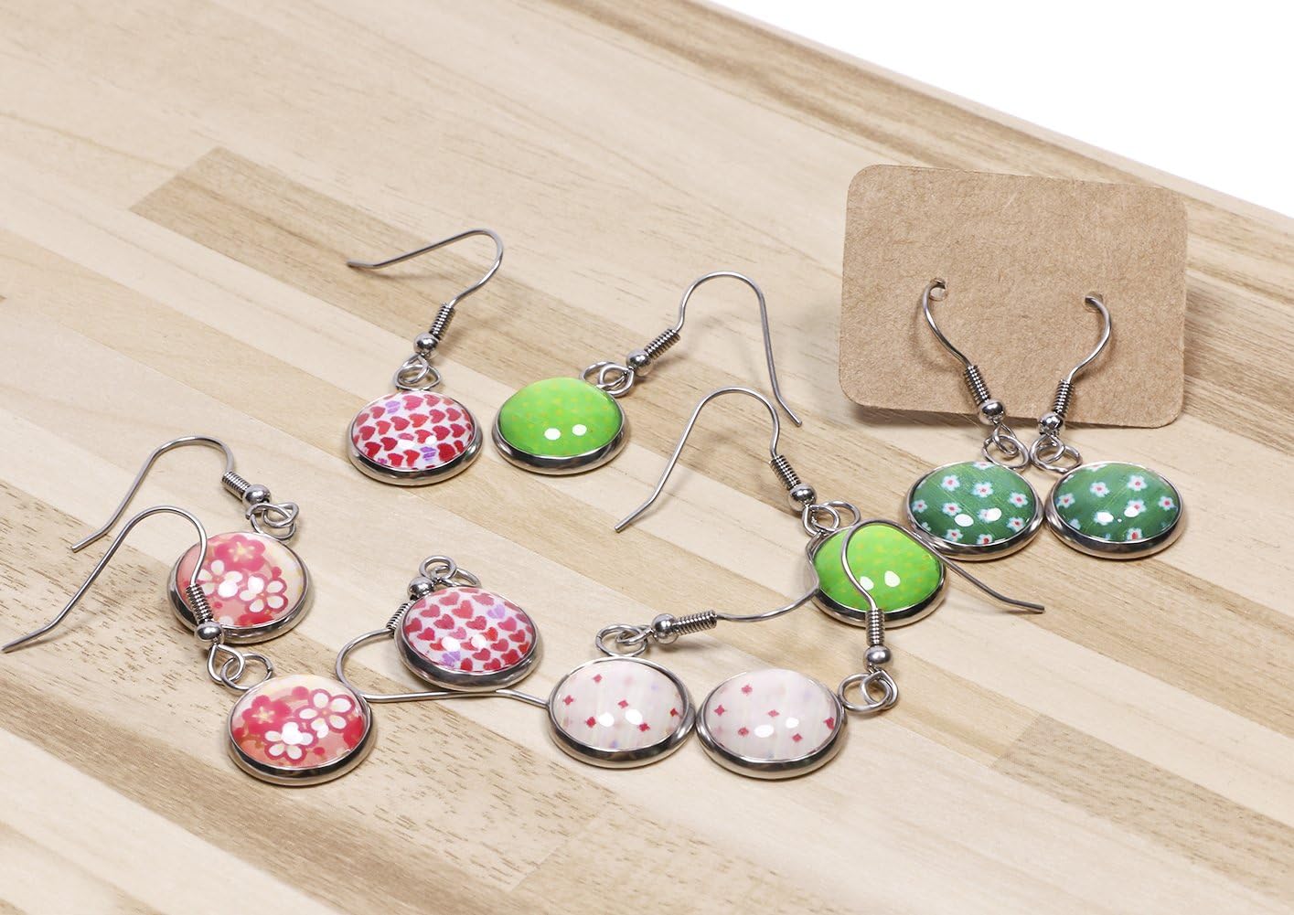 Shapenty Surgical Stainless Steel Ball Coil Fish Earring Hooks Clasp Hypo-allergenic Ear Wire Bead Connector Hooks with Large Loop for DIY Jewelry Finding Making, 50PCS/25Pairs - Image 4