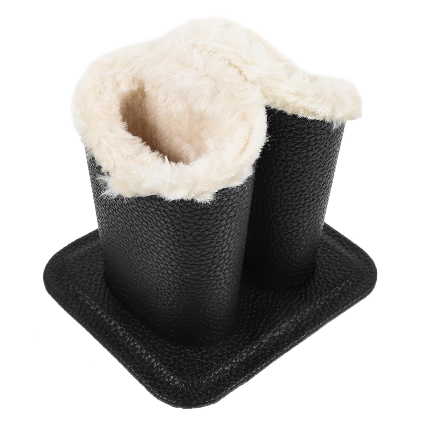 Homoyoyo Support à Lunettes De Chevet Double Tête Noir Texture Grainée Porte-lunettes 2 Compartiments Pour Rangement Organisé De Lunettes De Soleil Accessoire Pratique Maison