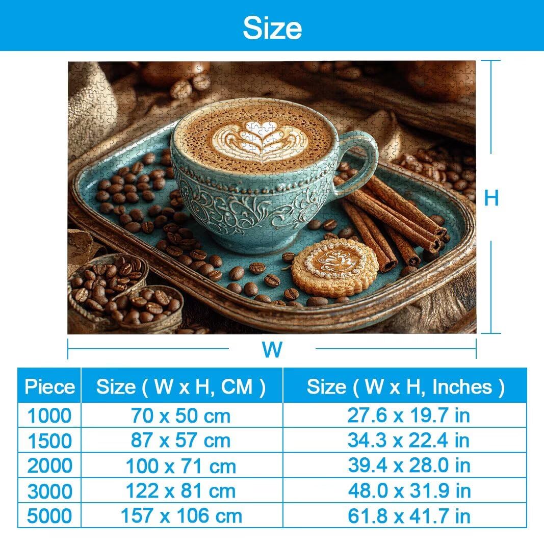 1500 sztuk puzzli dla dorosłych, kawowa układanka, prezenty dla kobiet