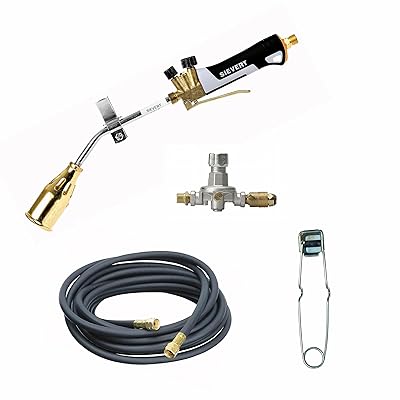 Sievert Turboroofer Detail Torch Kit - Heavy-Duty, Windproof Flame - 18-inch Torch Assembly, 25 ft. Hose, Adjustable Regulator - DS2944-NP
